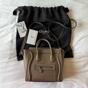 Celine Nano Luggage Tote - Souris
